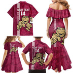 Custom QLD Maroons Rugby Family Matching Mermaid Dress and Hawaiian Shirt Cane Toads Polynesian Pattern Tropical Vibes