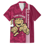 Custom QLD Maroons Rugby Family Matching Mermaid Dress and Hawaiian Shirt Cane Toads Polynesian Pattern Tropical Vibes