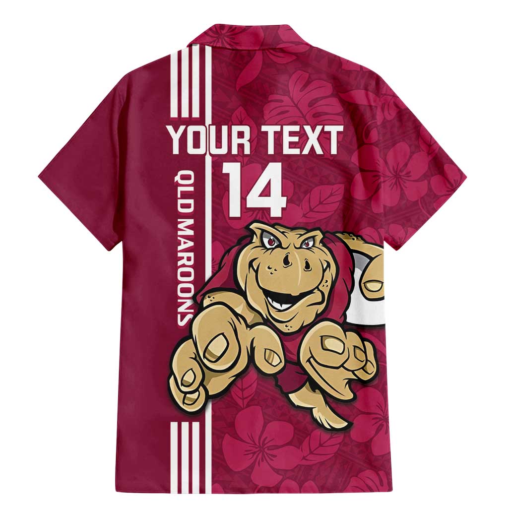 Custom QLD Maroons Rugby Family Matching Mermaid Dress and Hawaiian Shirt Cane Toads Polynesian Pattern Tropical Vibes