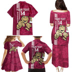 Custom QLD Maroons Rugby Family Matching Puletasi and Hawaiian Shirt Cane Toads Polynesian Pattern Tropical Vibes