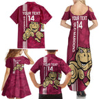 Custom QLD Maroons Rugby Family Matching Summer Maxi Dress and Hawaiian Shirt Cane Toads Polynesian Pattern Tropical Vibes