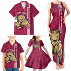 Custom QLD Maroons Rugby Family Matching Tank Maxi Dress and Hawaiian Shirt Cane Toads Polynesian Pattern Tropical Vibes