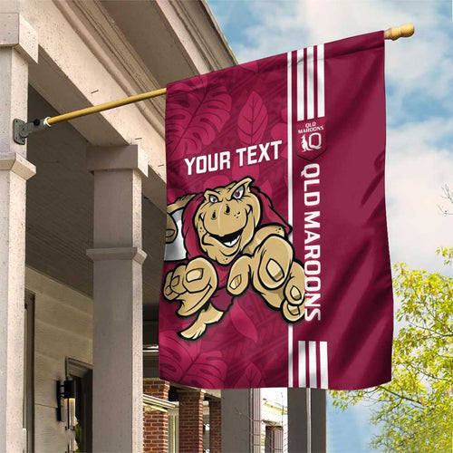 Custom QLD Maroons Rugby Garden Flag Cane Toads Polynesian Pattern Tropical Vibes