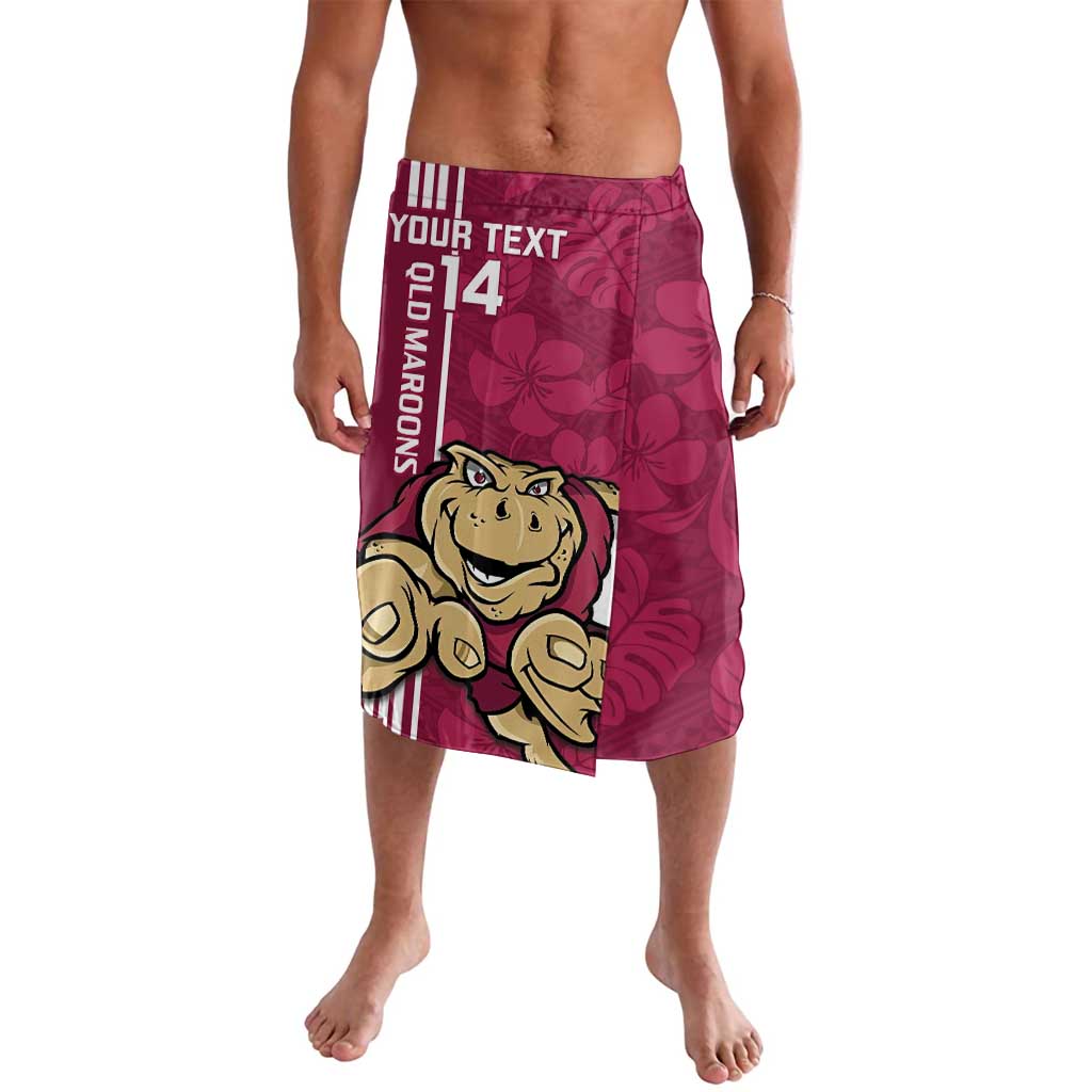 Custom QLD Maroons Rugby Lavalava Cane Toads Polynesian Pattern Tropical Vibes