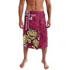Custom QLD Maroons Rugby Lavalava Cane Toads Polynesian Pattern Tropical Vibes
