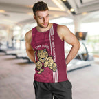 Custom QLD Maroons Rugby Men Tank Top Cane Toads Polynesian Pattern Tropical Vibes