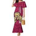 Custom QLD Maroons Rugby Mermaid Dress Cane Toads Polynesian Pattern Tropical Vibes