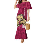 Custom QLD Maroons Rugby Mermaid Dress Cane Toads Polynesian Pattern Tropical Vibes