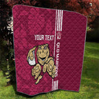 Custom QLD Maroons Rugby Quilt Cane Toads Polynesian Pattern Tropical Vibes