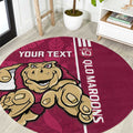 Custom QLD Maroons Rugby Round Carpet Cane Toads Polynesian Pattern Tropical Vibes