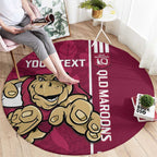 Custom QLD Maroons Rugby Round Carpet Cane Toads Polynesian Pattern Tropical Vibes