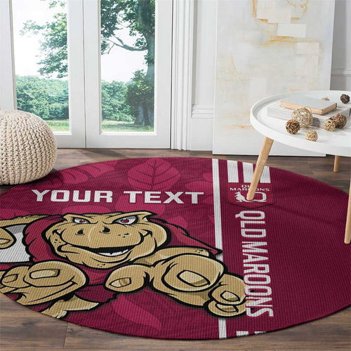 Custom QLD Maroons Rugby Round Carpet Cane Toads Polynesian Pattern Tropical Vibes