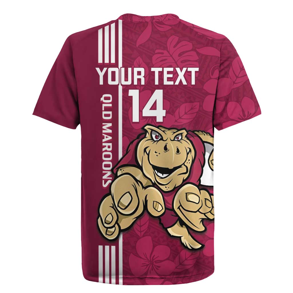 Custom QLD Maroons Rugby Rugby Jersey Cane Toads Polynesian Pattern Tropical Vibes