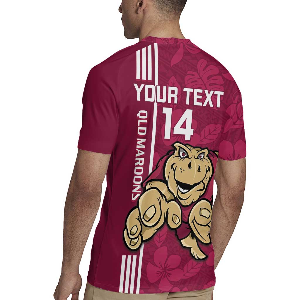 Custom QLD Maroons Rugby Rugby Jersey Cane Toads Polynesian Pattern Tropical Vibes