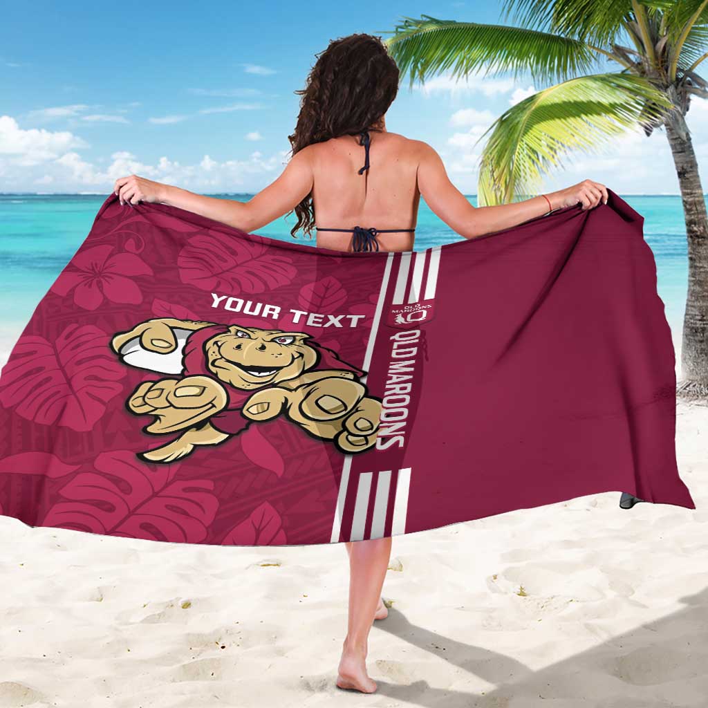 Custom QLD Maroons Rugby Sarong Cane Toads Polynesian Pattern Tropical Vibes