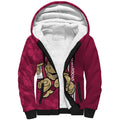 Custom QLD Maroons Rugby Sherpa Hoodie Cane Toads Polynesian Pattern Tropical Vibes