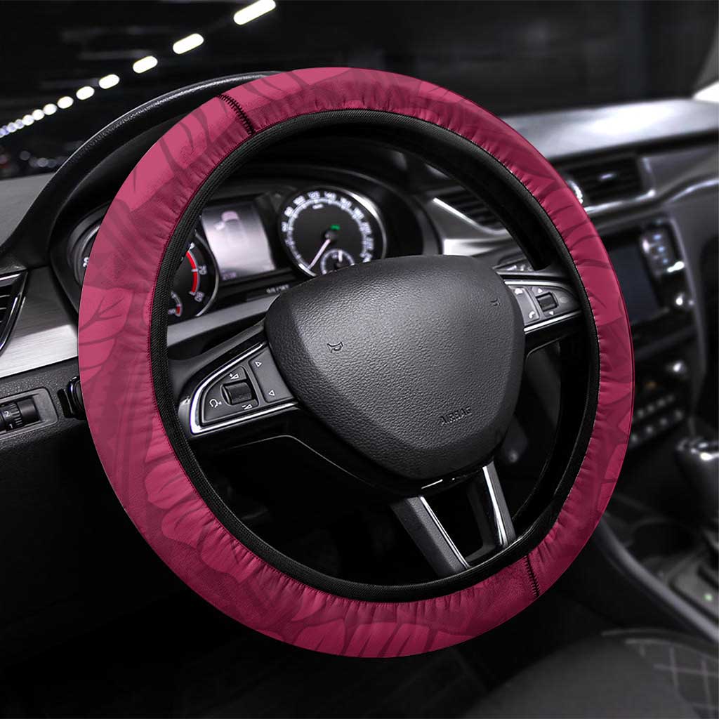 QLD Maroons Rugby Steering Wheel Cover Cane Toads Polynesian Pattern Tropical Vibes