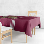 Custom QLD Maroons Rugby Tablecloth Cane Toads Polynesian Pattern Tropical Vibes