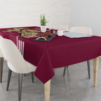 Custom QLD Maroons Rugby Tablecloth Cane Toads Polynesian Pattern Tropical Vibes