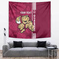 Custom QLD Maroons Rugby Tapestry Cane Toads Polynesian Pattern Tropical Vibes