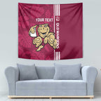 Custom QLD Maroons Rugby Tapestry Cane Toads Polynesian Pattern Tropical Vibes