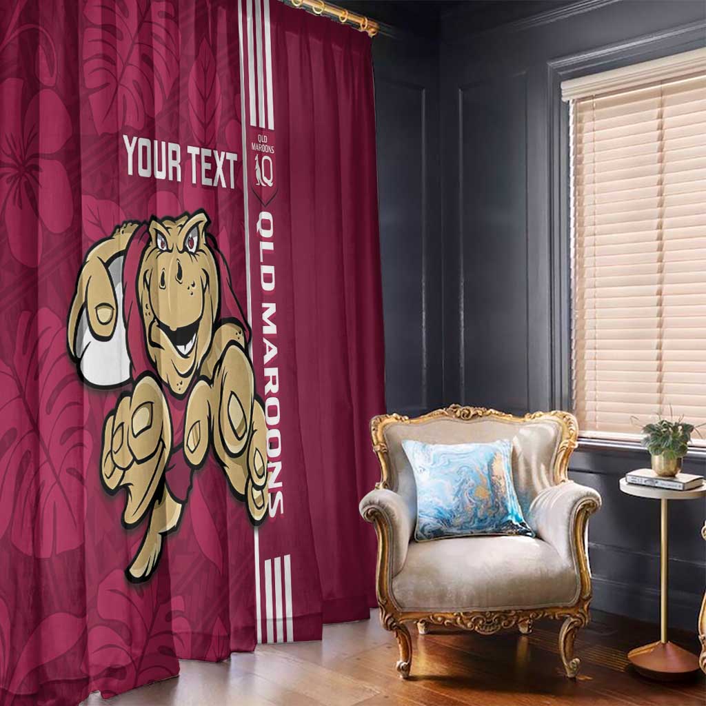 Custom QLD Maroons Rugby Window Curtain Cane Toads Polynesian Pattern Tropical Vibes