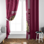 Custom QLD Maroons Rugby Window Curtain Cane Toads Polynesian Pattern Tropical Vibes