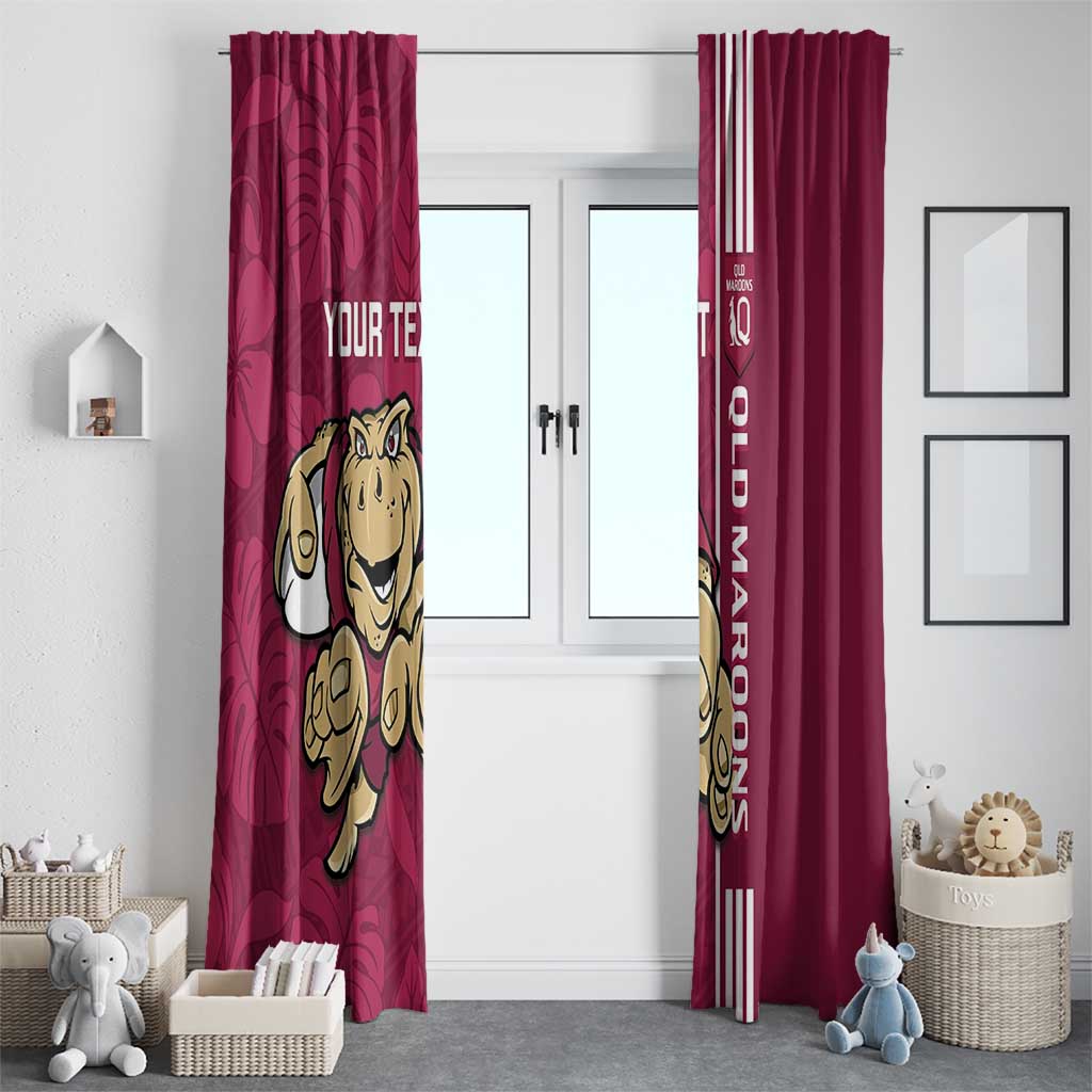Custom QLD Maroons Rugby Window Curtain Cane Toads Polynesian Pattern Tropical Vibes