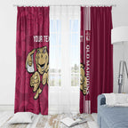 Custom QLD Maroons Rugby Window Curtain Cane Toads Polynesian Pattern Tropical Vibes
