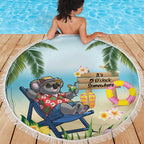 Chilling Koala Australia Beach Blanket It's 5 O’Clock Somewhere Tropical Vibes - Aussie Hoodie