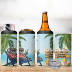 Chilling Koala Australia 4 in 1 Can Cooler Tumbler It's 5 O’Clock Somewhere Tropical Vibes - Aussie Hoodie