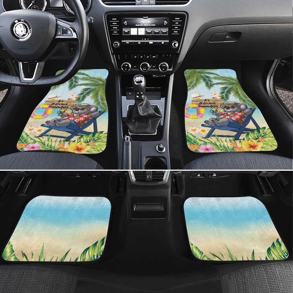 Chilling Koala Australia Car Mats It's 5 O’Clock Somewhere Tropical Vibes - Aussie Hoodie