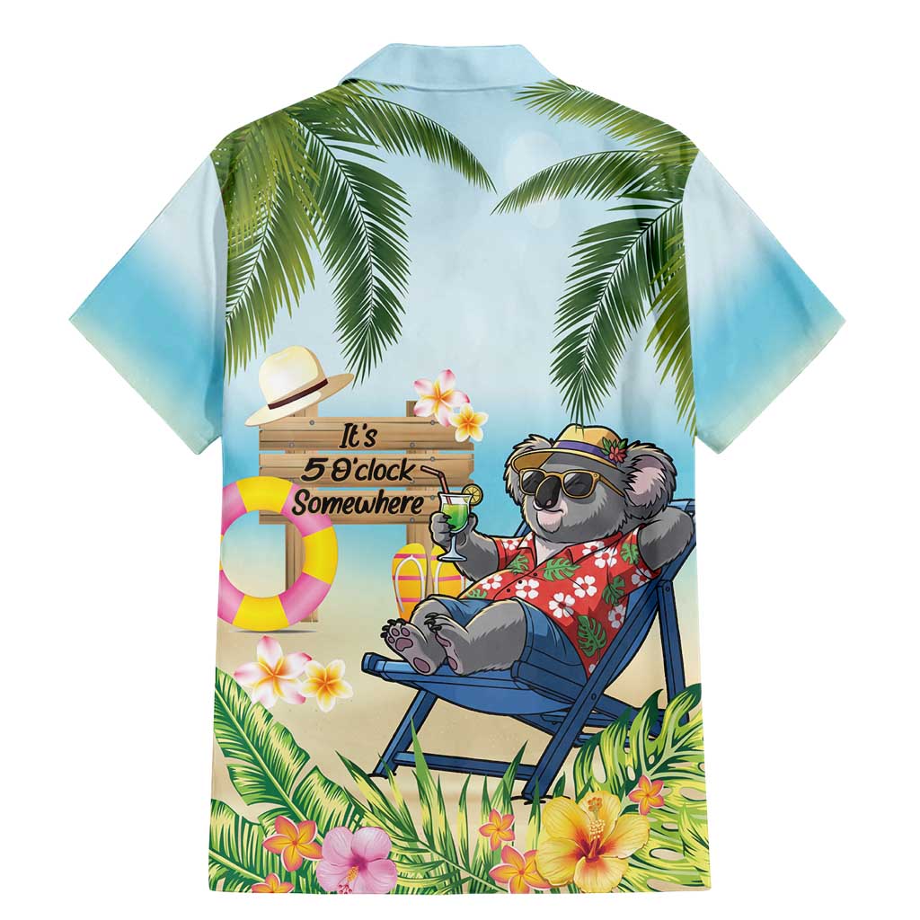 Chilling Koala Australia Family Matching Mermaid Dress and Hawaiian Shirt It's 5 O’Clock Somewhere Tropical Vibes - Aussie Hoodie