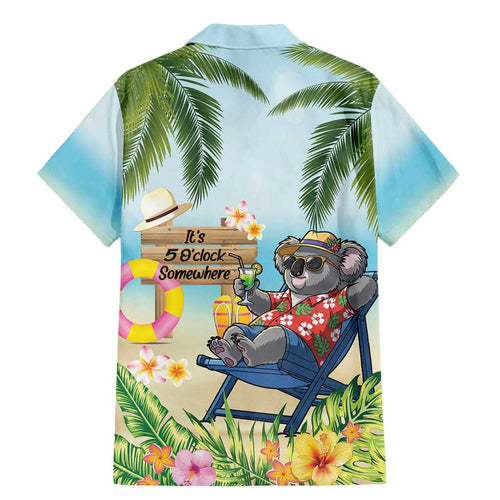 Chilling Koala Australia Family Matching Mermaid Dress and Hawaiian Shirt It's 5 O’Clock Somewhere Tropical Vibes - Aussie Hoodie