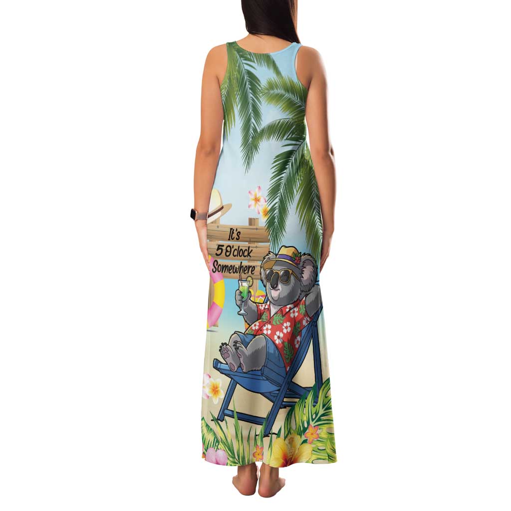 Chilling Koala Australia Family Matching Tank Maxi Dress and Hawaiian Shirt It's 5 O’Clock Somewhere Tropical Vibes - Aussie Hoodie