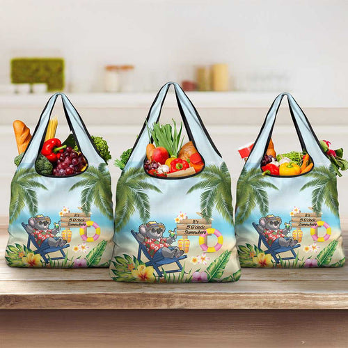 Chilling Koala Australia Grocery Bag It's 5 O’Clock Somewhere Tropical Vibes - Aussie Hoodie