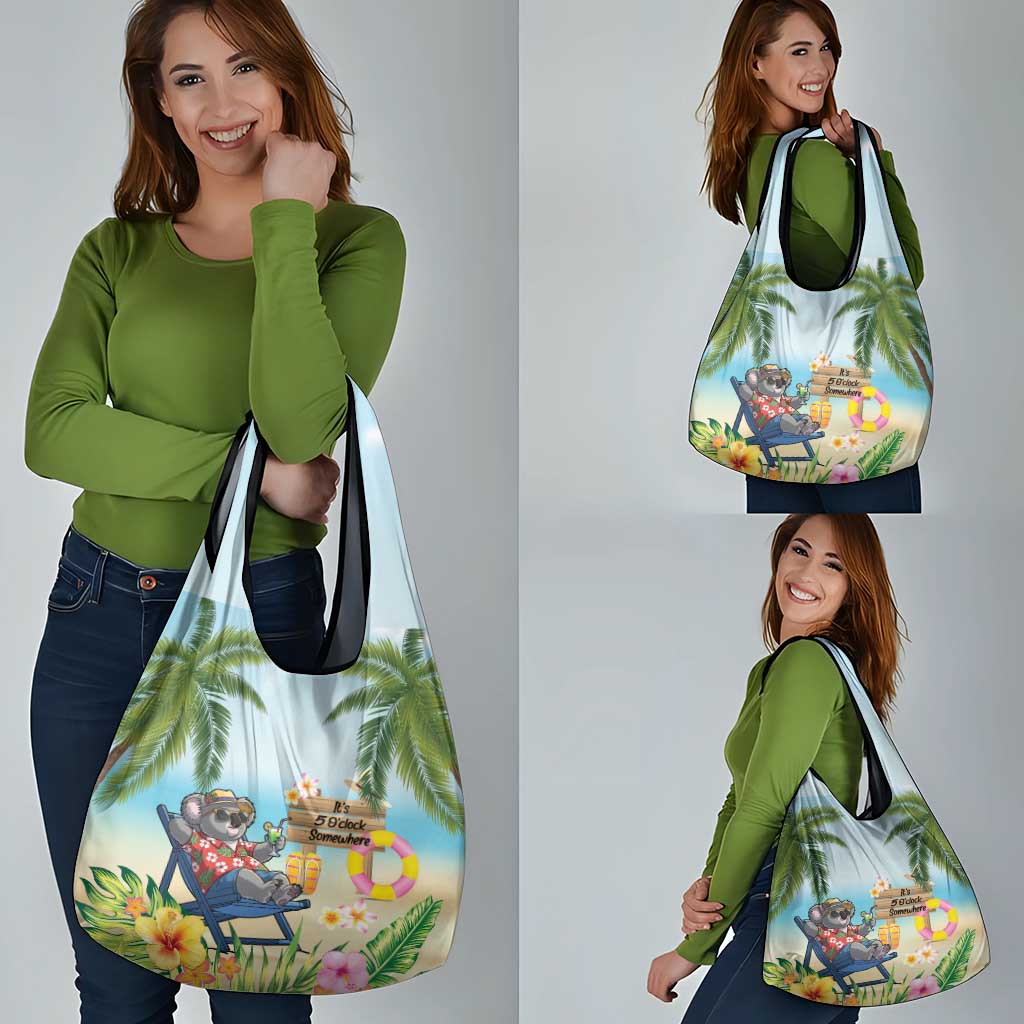 Chilling Koala Australia Grocery Bag It's 5 O’Clock Somewhere Tropical Vibes - Aussie Hoodie