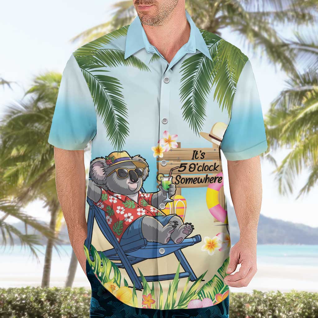 Chilling Koala Australia Hawaiian Shirt It's 5 O’Clock Somewhere Tropical Vibes - Aussie Hoodie