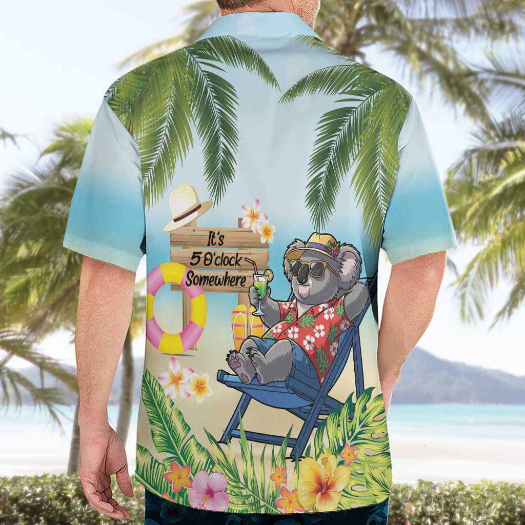 Chilling Koala Australia Hawaiian Shirt It's 5 O’Clock Somewhere Tropical Vibes - Aussie Hoodie