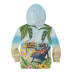 Chilling Koala Australia Kid Hoodie It's 5 O’Clock Somewhere Tropical Vibes - Aussie Hoodie