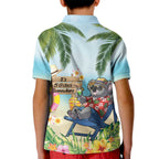 Chilling Koala Australia Kid Polo Shirt It's 5 O’Clock Somewhere Tropical Vibes - Aussie Hoodie