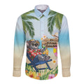 Chilling Koala Australia Long Sleeve Button Shirt It's 5 O’Clock Somewhere Tropical Vibes - Aussie Hoodie