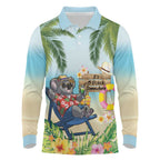 Chilling Koala Australia Long Sleeve Polo Shirt It's 5 O’Clock Somewhere Tropical Vibes - Aussie Hoodie