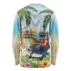 Chilling Koala Australia Long Sleeve Shirt It's 5 O’Clock Somewhere Tropical Vibes - Aussie Hoodie