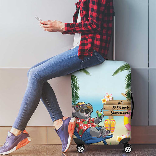 Chilling Koala Australia Luggage Cover It's 5 O’Clock Somewhere Tropical Vibes - Aussie Hoodie