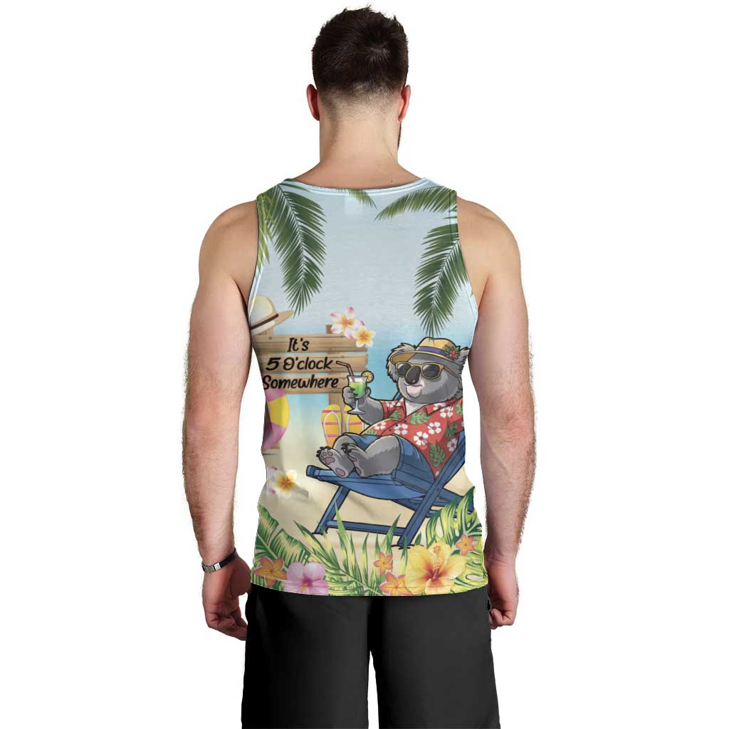 Chilling Koala Australia Men Tank Top It's 5 O’Clock Somewhere Tropical Vibes - Aussie Hoodie