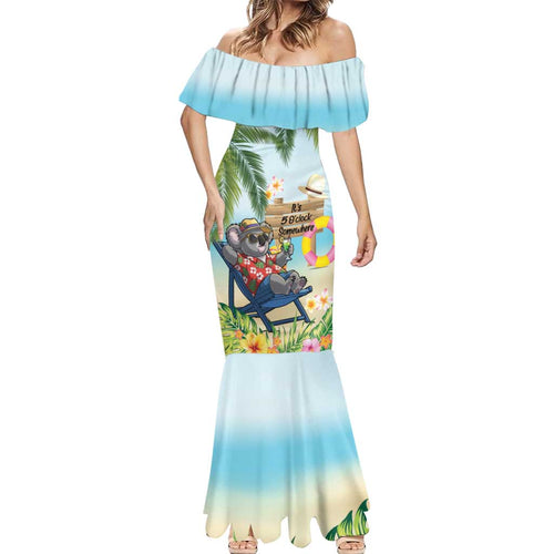 Chilling Koala Australia Mermaid Dress It's 5 O’Clock Somewhere Tropical Vibes - Aussie Hoodie