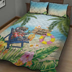 Chilling Koala Australia Quilt Bed Set It's 5 O’Clock Somewhere Tropical Vibes - Aussie Hoodie