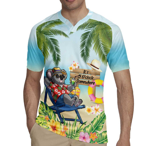 Chilling Koala Australia Rugby Jersey It's 5 O’Clock Somewhere Tropical Vibes - Aussie Hoodie