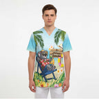 Chilling Koala Australia Scrub Top It's 5 O’Clock Somewhere Tropical Vibes - Aussie Hoodie
